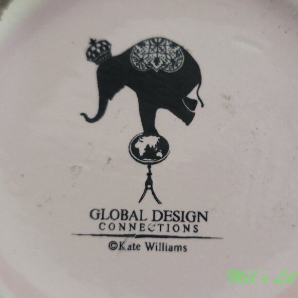 Vintage KATE WILLIAMS Wagon Wheel Pink 3 set Tea for ONE - Picture 5 of 6